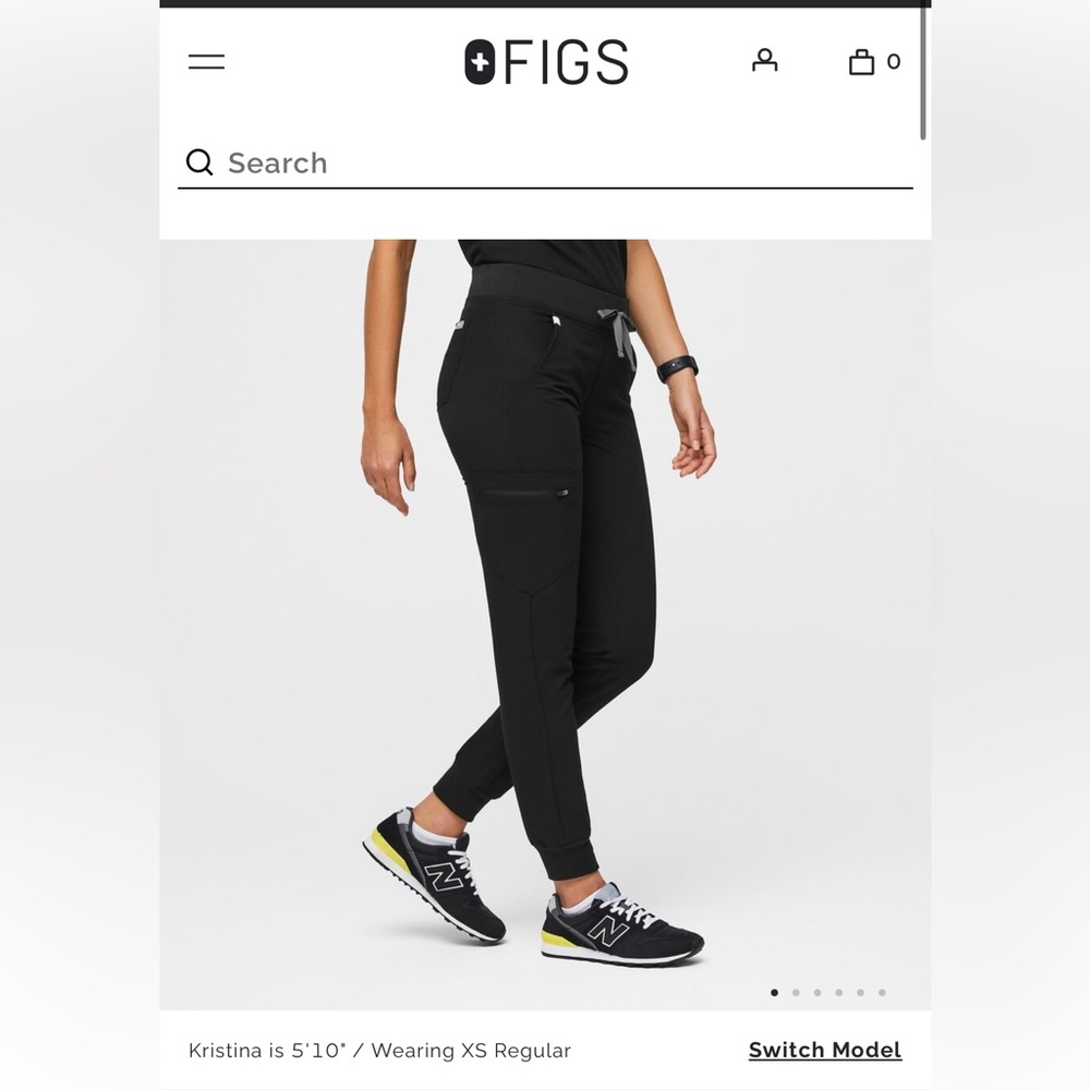 Figs Zamora Jogger Scrub Pants in Black: Size Small